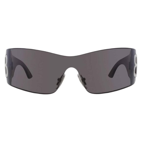 New Authentic Balenciaga Black Shield Ladies Sunglasses BB0359S 001 99 BB0359S 0 - Picture 1 of 5
